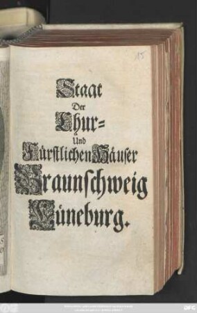 Staat Der Chur- Und Fürstlichen Häuser Braunschweig Lüneburg