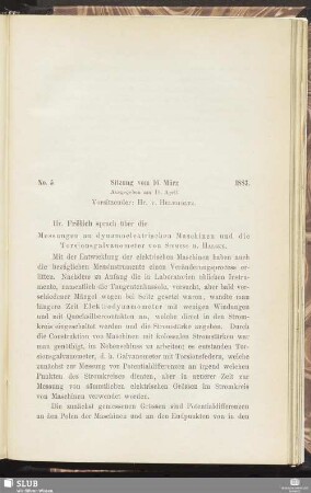 No. 5. Sitzung vom 16. März 1883