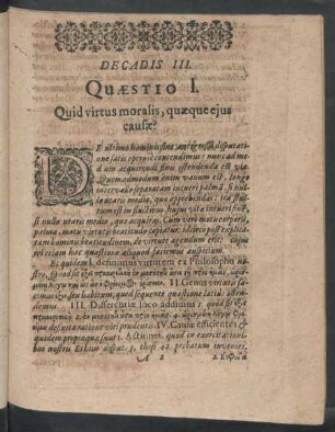 Decadis III. Quaestio I. - X.