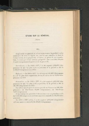 Étude sur le Sénégal. (Courtet)