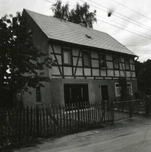 Oederan-Börnichen, Hausdorfer Straße 4. Ehem. Wohnstallhaus (2. H. 19. Jh.). Straßenansicht
