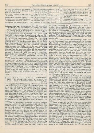 315-317 [Rezension] Wagner, Friedrich, Der Sittlichkeitsbegriff in der antiken Ethik