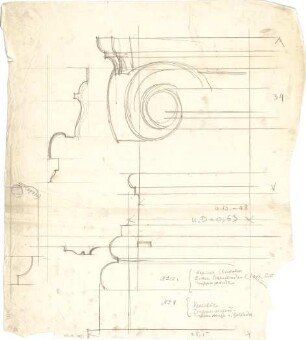 Pfann, Paul; München, Prinzregentenstr. 10; Haus Hartl - Treppenwange u. Geländer u. Profile (Details)