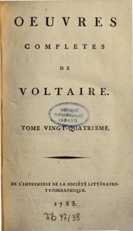 Oeuvres complètes, 24