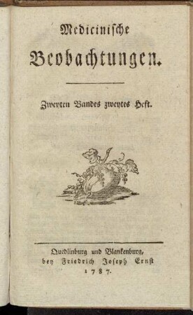 Zweyten Bandes zweytes Heft