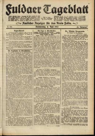 Ausgabe vom Donnerstag, den 02. Juni 1921.