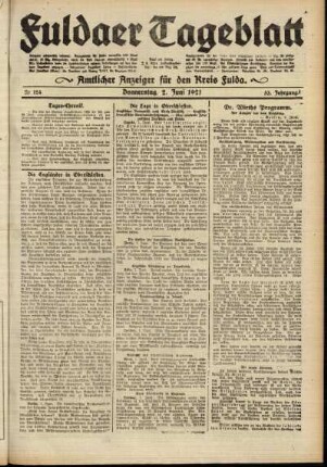 Ausgabe vom Donnerstag, den 02. Juni 1921.