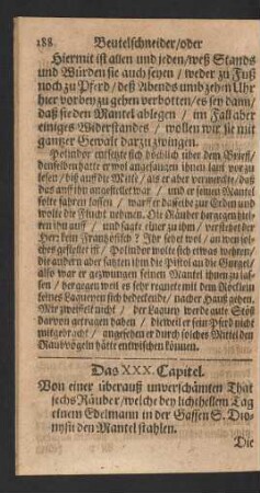 Das XXX. Capitel.