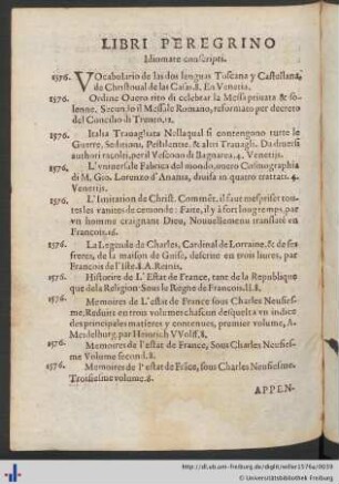 Libri Peregrino Idiomate conscripti.