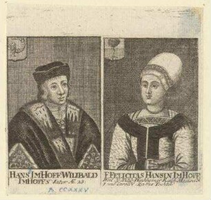 Hans (V.) Imhoff und seine Ehefrau Felizitas, geb. Pirckheimer