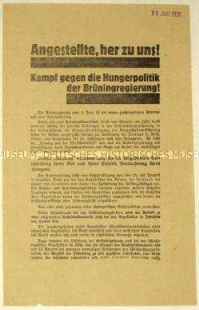 Aufruf an Angestellte zum Eintritt in die Revolutionäre Gewerkschafts-Opposition