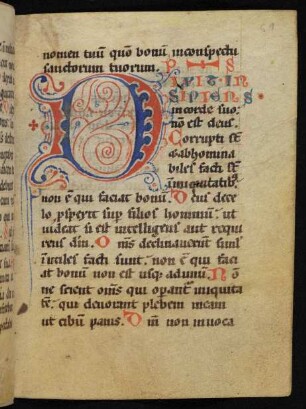 Fleuronnée-Initiale D, gespalten (Ps 52)