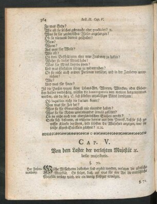 Cap. V. Von dem Laster der verletzten Majestät ...