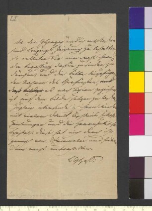 Brief von Sachsen-Weimar und Eisenach, Luise Augusta Großherzogin von an Goethe, Johann Wolfgang von