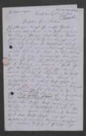 Brief von Laurentius Holzer an Gottlieb August Herrich-Schaeffer
