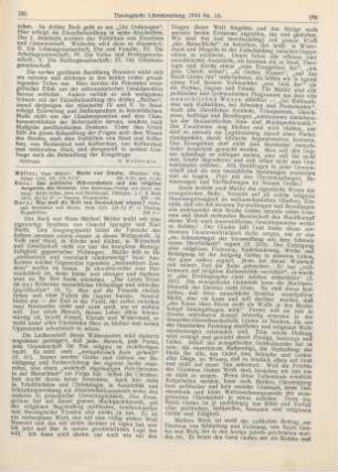 185-188 [Rezension] Müller, Hans Michael, Macht und Glaube