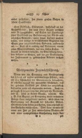 Wohlgemeinte Zugemüthführung