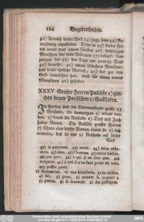 XXXV. Großer Herren Palläste gleichen denen Persischen Gasthöfen.