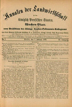 No. 5. Berlin, den 3. Februar 1869. IX. Jahrgang.