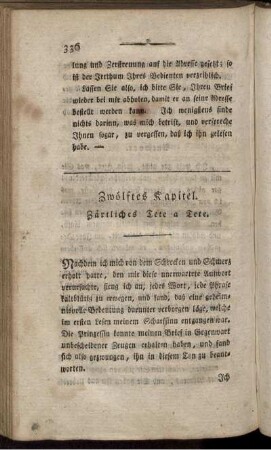 Zwölftes Kapitel. Zärtliches Tete a Tete.