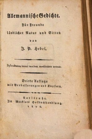 Allemannische Gedichte