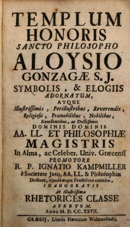 Templum honoris ...