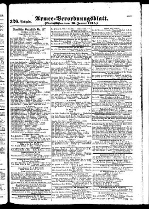 326.Ausgabe. Samstag, 16. Januar 1915
