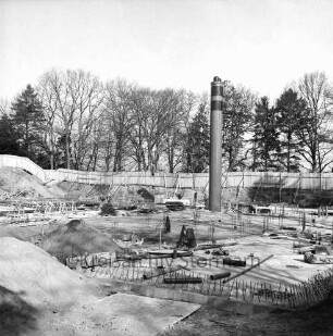 Kurbad: Konrad-Adenauer-Ring: Baustelle mit Schornstein