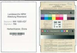 Entnazifizierung Elvira Herkenhoener , geb. 27.10.1917 (Artistin)