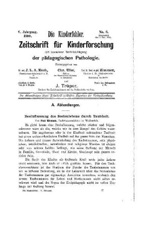 Beeinflussung des Seelenlebens durch Taubheit