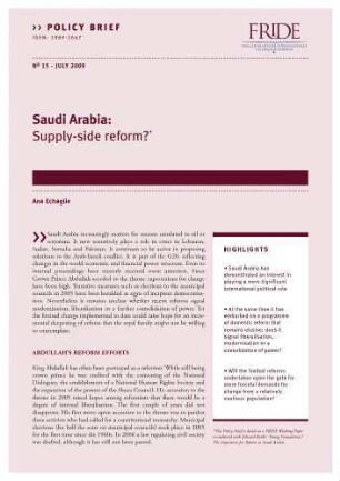 Saudi Arabia : supply - side reform?