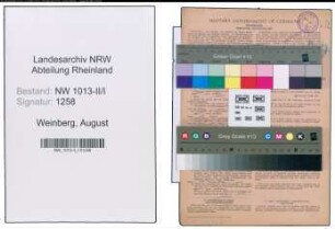 Entnazifizierung August Weinberg , geb. 12.07.1891 (Schreiner)