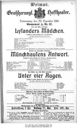Münchhausens Antwort