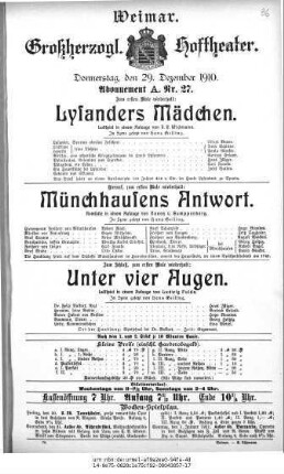 Münchhausens Antwort