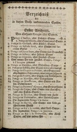 Verzeichniß der in diesem Buche vorkommenden Speisen.