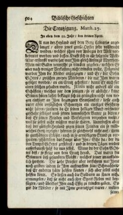 Die Creutzigung. Matth. 27.