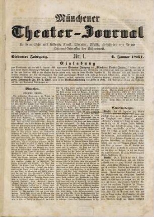 Münchner Theater-Journal. 7. 1861