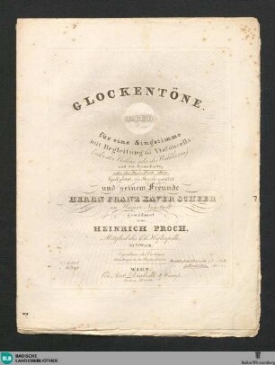 Glockentöne : für Alt oder Bariton; op. 21