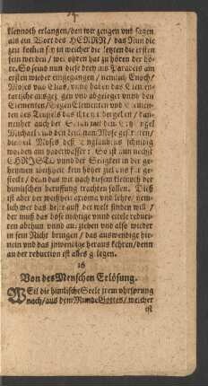 16. Von des Menschen Erlösung.