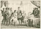 Kaiser Franz II. von Österreich erhält das Werbeschreiben Kaiser Napoleon I., Kaiser der Franzosen um Tochter Kaiserin Marie Louise, Überbringer sind zehn französische Generale in Uniform