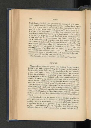 Canada: The Right Hon. the Earl of Abderdeen.