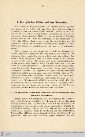 2. Die optischen Fehler und ihre Korrektion