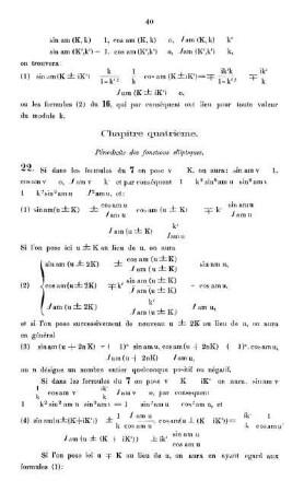 Chapitre quatrième. Periodicité des fonctions elliptiques.