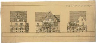 Billing, Hermann; Gernsbach, Scheffelstr. 1; Villa Weber - Vorderfassade und Seitenfassaden (Aufsichten)