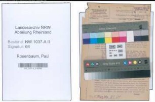 Entnazifizierung Paul Rosenbaum , geb. 00.00.0000 (Arzt)