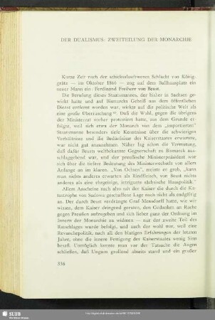Der Dualismus: Zweiteilung Der Monarchie