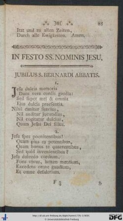 In Festo SS. Nominis Jesu.