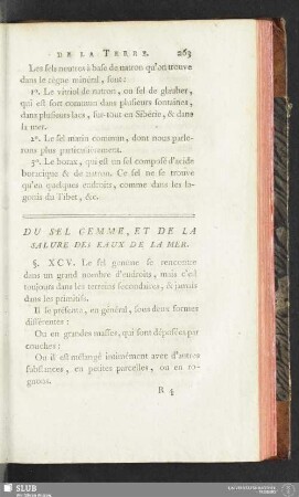 Du Sel Gemme, et de la Salure des Eaux de la Mer