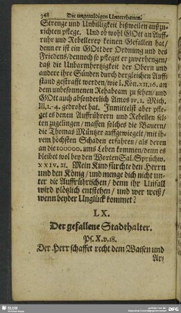 LX. Der gefallene Stadthalter