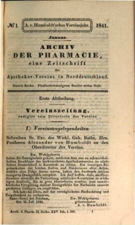 Archiv der Pharmazie : chemistry in life sciences. 25. 1841